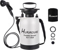 1.3 Gallon/5L Portable Shower–10 Spray Modes, Nylon Insulated Sleeve & No Electric Needed, Beach Shower for Surfing, Travel & Hiking, Portable Water Sprayer, White