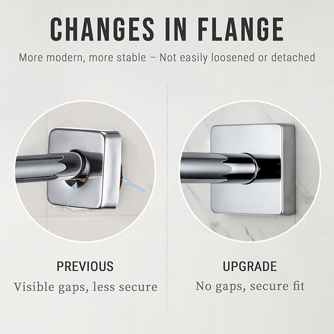 G-Promise All Metal 10-Inch Shower Arm with Flange, Wall-Mounted Stainless Steel Shower Pipe Replacement for Fixed and Handheld Shower Heads, Chrome