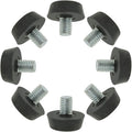 uxcell Metric M8 x 1.25 Furniture Glide Leveling Feet Adjustable Leveler Floor Protector for Table Desk Cabinet Leg 8 Pack