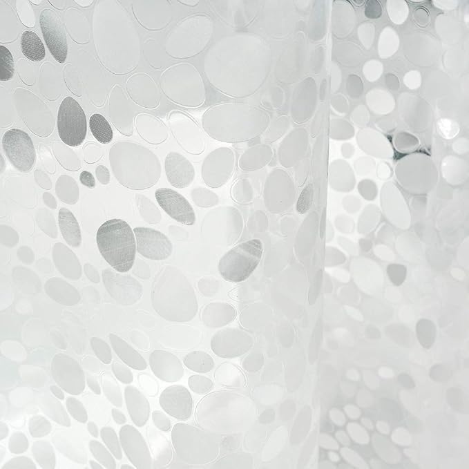 EurCross Shower Curtain Liner 78inches Long, 5 Magnets Shower Liner for Bathroom Shower Curtain 72 X 78 inch Heavy Duty Waterproof Thick EVA, Cobblestone