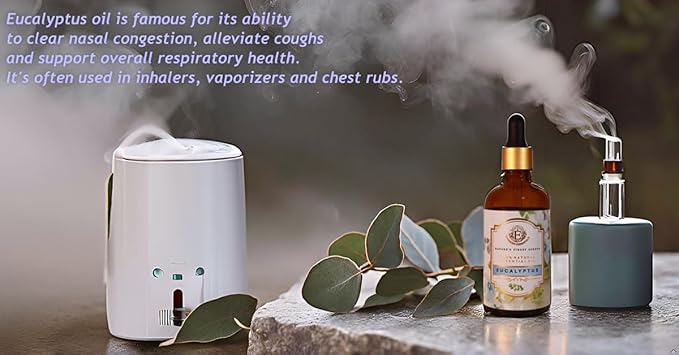 Luxurious Eucalyptus Essential Oil by Enhanced Essentials|with Glass Dropper|Slow Distilled Essential Oils for Diffusers,Skin Care,Aromatherapy,Bath,Gifting,Soap and Candle Making| 3.38 fl oz/100 ml