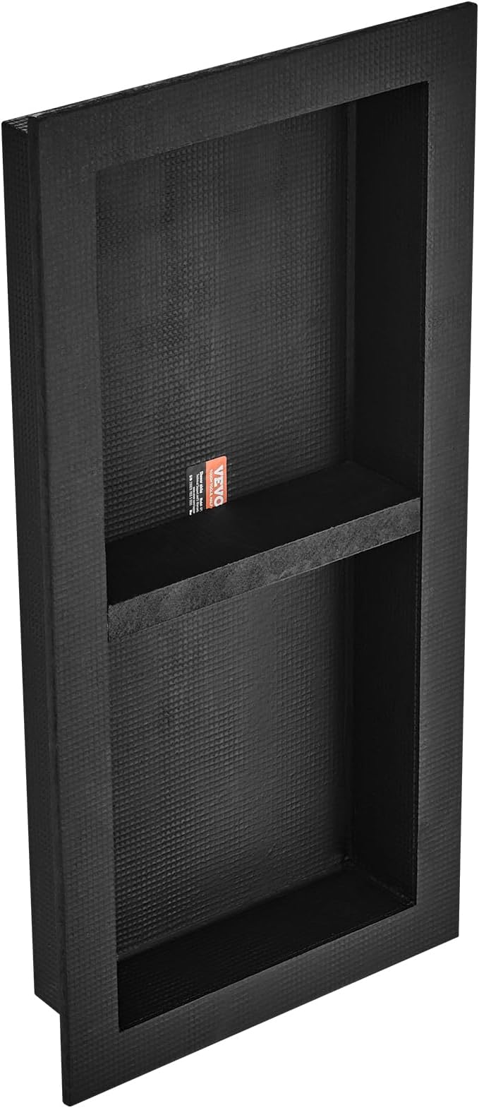 VEVOR Shower Niche Insert Tile Ready 16" x 32", Double Shelf Niche for Shower Wall Bathroom for Shampoo and Toiletry Storage, Black