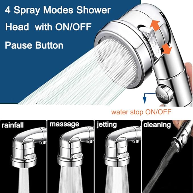 Pet Sprayer Pro Dog Shower Attachment for Bathroom Shower Arm, Indoor Dog Shower Sprayer Includes On/Off Handheld Shower Head, 79" Hose, 3-way Diverter, Dog Brush and Adhesive Holder