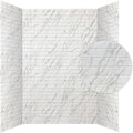 From Plain To Beautiful In Hours 133-640-SUB-KIT Subway Tile - Tub and Shower Wall Panels Surround (Covers/ 96 sq. ft.), Marble, 1 Piece