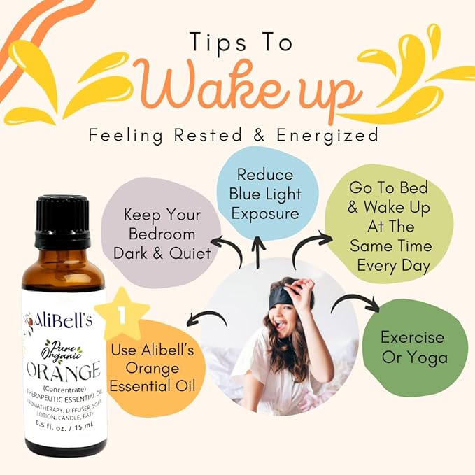 AliBell's - Aromatherapy Oils - Orange Essential Oil Organic - 15 ml Undiluted Therapeutic Grade A Concentrate for Any Use