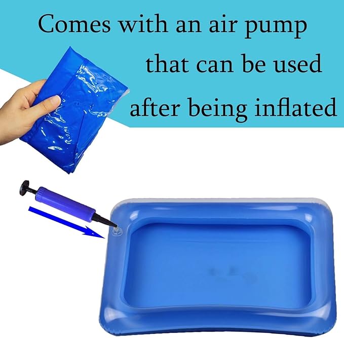 Inflatable Pool Foot Bath Basin, Portable Foot Bath Basin, Foot Soaking Bath Basin for Pool Entry Ladder, Swimming Pool Clean Feet Pedicure Supplies (Square)