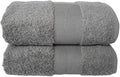 Hencely Luxury Hand Towel - Set of 2 (16x28 Inches) - Soft Turkish Cotton, Absorbent, Quick-Drying Face, Body, Kitchen, and Bathroom Towel (Hand Towels 2 Pack, Gray)