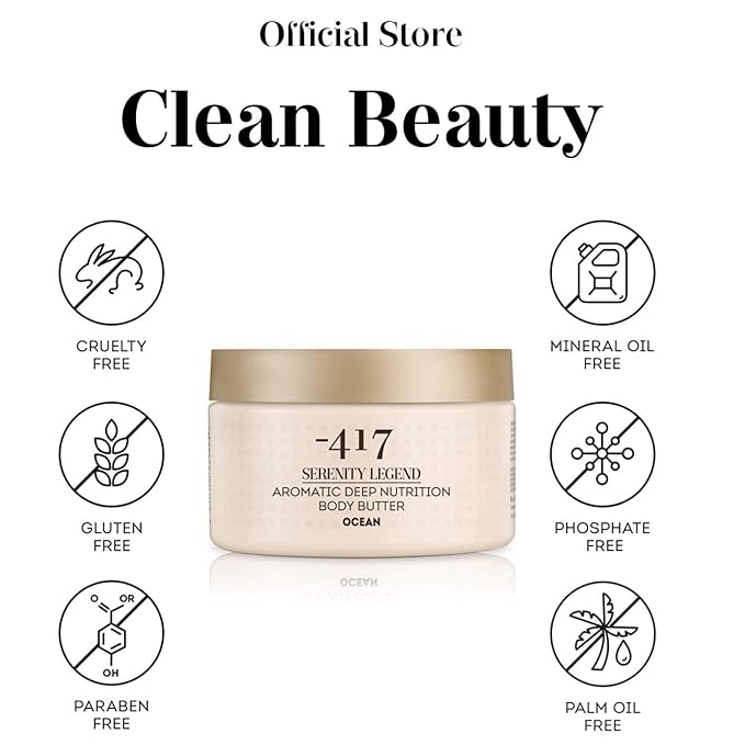 -417 Dead Sea Cosmetics Ocean Deep Nutrition Body Butter For Dry Skin - Nourishes & Protects from UV Radiation - Softening Body Moisturizer - With Shea Butter & Aloe Vera - All Natural 8.4 oz