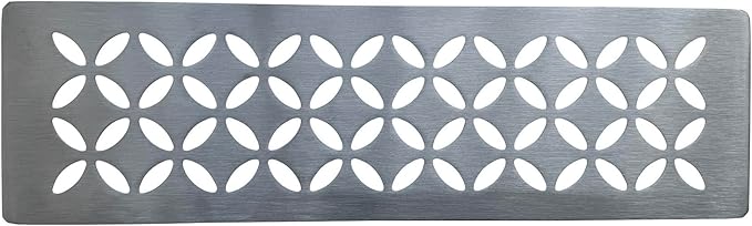 Shower Niche Shelf for Prefabricated Kerdi Board SN/-SNLT, Floral Design, Brushed 304 Stainless Steel