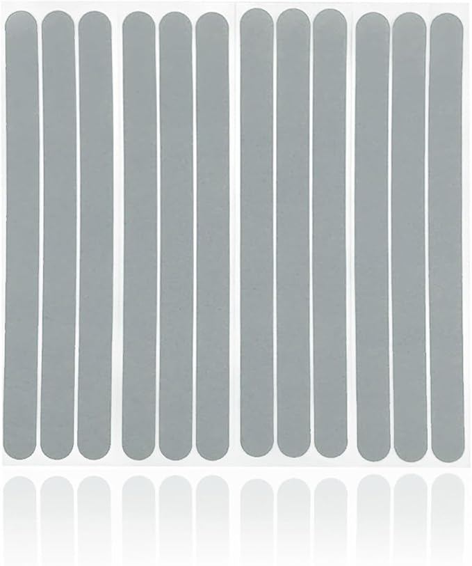 S&X Bathtub Non-Slip Stickers,Gritty Textured Slip-Resistant Treads,Pack of 12 – 0.75 x 11 Inches (Gray)