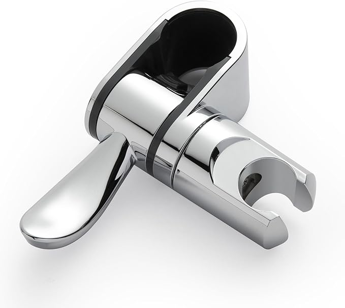 OFFO ADA Handshower Shower Grab Bar Head Holder, Universal Fit 1.25''(32mm) Hand Held Shower Bracket for Handicap Grab Bar, Detachable Bathroom Replacement, 360 Degree Rotation Sprayer Holder, Chrome