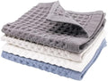 sea me at home Waffle Washcloths Set, 100% Turkish Cotton (Neutral)