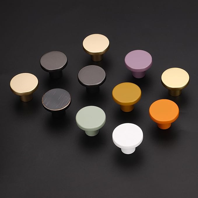 Ravinte 20 Pack Cabinet Knobs Light Green Kitchen Cabinet Knobs Round Dresser Drawer Pulls Closet Door Pulls 1-1/5 Inch