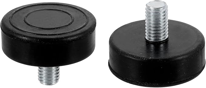 M10x15x43mm(DxLxOD) Screw on Furniture Glide Leveling Feet - 16Pack - Good for Furniture - Adjustable Thread Furniture Levelers - Black