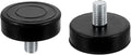 M10x15x43mm(DxLxOD) Screw on Furniture Glide Leveling Feet - 16Pack - Good for Furniture - Adjustable Thread Furniture Levelers - Black