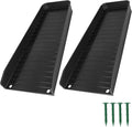 Gutter Downspout Splash Block,16.3"Drain Gutter Guard Diverter,Gutter Downspout Extensions for Water Drainage, Fixable Down Spout Drain Trays,Drainage to Protect House Foundations (2PC Black)