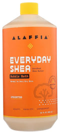 Alaffia Bubble Bath for Women, Unscented – Everyday Shea Butter Formula with Wild Yam, 32 Fl Oz