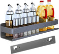 Stainless Steel Detachable Wall Mounted Floating Shelves for Kitchen, Bathroom, Storage Organizer Shelves, Corrosion and Rust Resistant, Set of 1 Gray