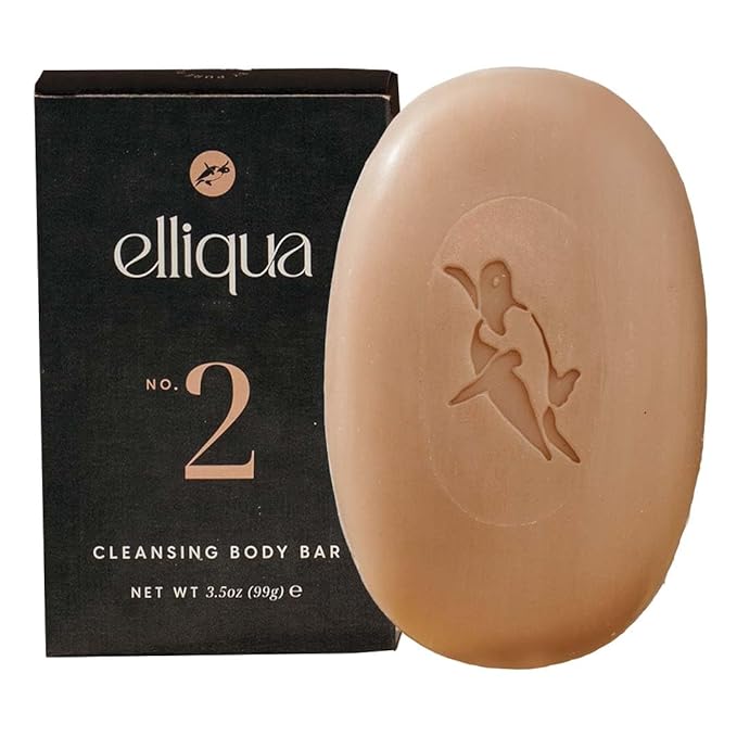 Elliqua Triple Milled Body Bar Soap – No.2 – Coconut & Vanilla – Made in USA – Vegan, Plastic-Free, Natural, Eco-Friendly, Long-Lasting, Cruelty-Free – No Parabens or Sulfates