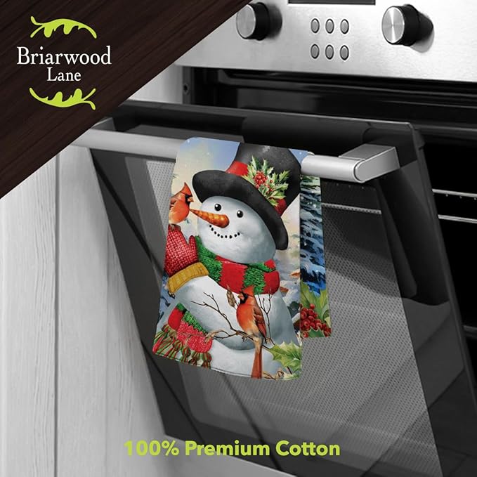 Briarwood Lane Winter Friends Snowman Cotton Hand Towel