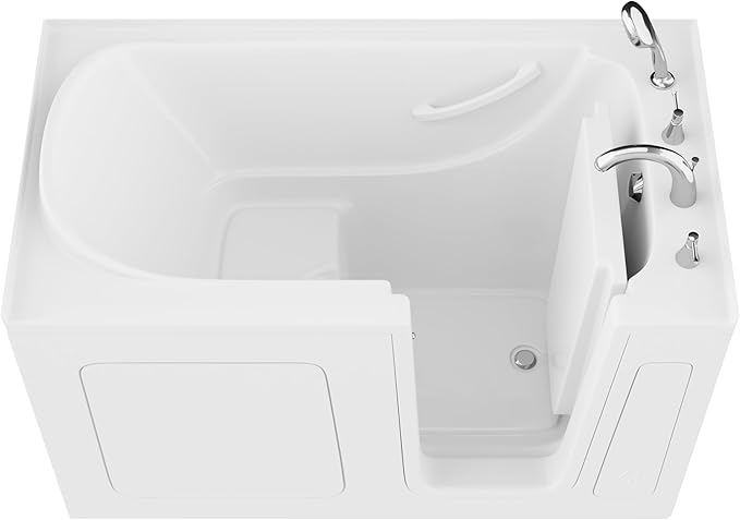 ANZZI Tubs Series Wide Opening Door Right Drain Quick Fill Walk-In Soaking Tub in White Finish 32 in. x 60 in. | AMZ3260RWS