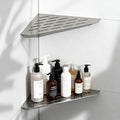 Corner Shower Shelves 10" 2 Pcs, 304 Stainless Steel Shower Corner Shelf Wall Mount Triangle Shower Caddy for Bathroom, Kitchen Organization, Brushed Nickel