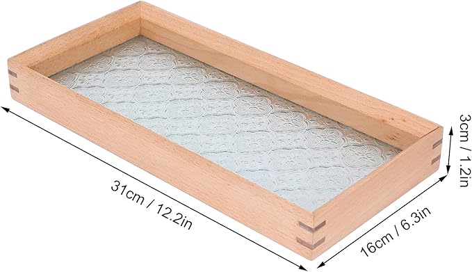 Zunate Beech Wood Bathtub Tray with Floral Embossment, Rustic Tub Caddy Holder for Wine Glass, Book,Candles, Bathroom Storage Organizer for Relaxing Bath