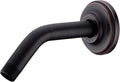 Angled Shower Arm with Flange ORB 6 Inch Stainless Steel Wall Mounted Extension Arm for Top Shower Head, Oil Rubbed Bronze (SA-606ORB)