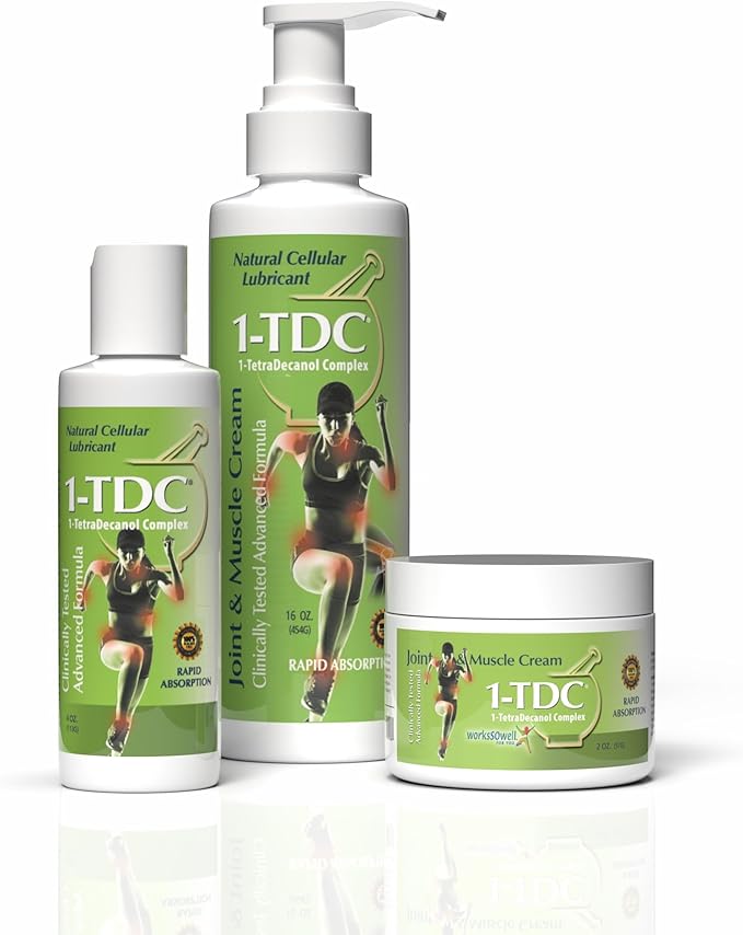 1tdc Joint & Muscle Relief Cream - Use On Back, Knee, Neck, Shoulder, Hip - Soothes Stiff Joints, Muscles, and Injuries in 5-10 Minutes - Relaxer - 16 oz