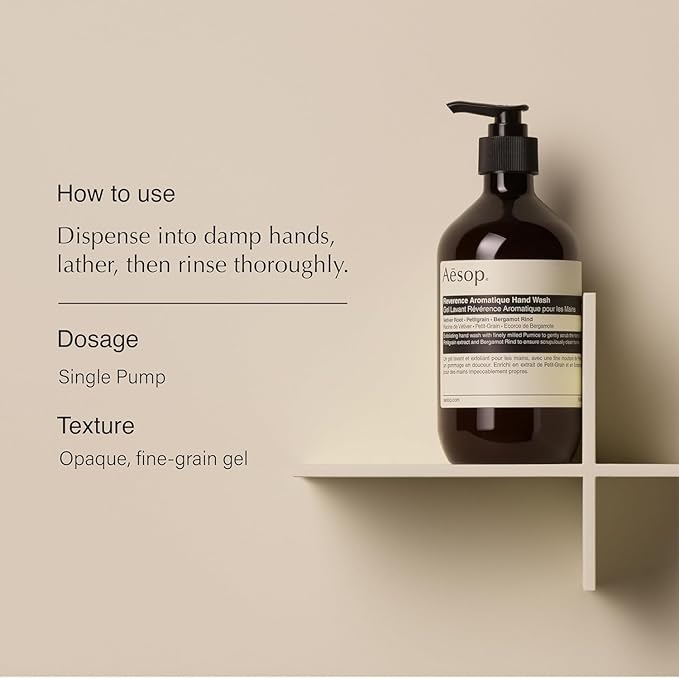 Aesop Aromatique Resurrection & Reverence Hand Wash Set | Liquid Hand Soaps to Gently Cleanse and Exfoliate Skin - Made with Hydrating Essential Oil Blend | 16.9 oz (Set of 2)
