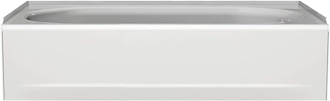American Standard 2390202ICH.020 Princeton 60 in. x 30 in. Americast Apron-Front Bathtub with Left Hand Drain and Built-In Overflow, White