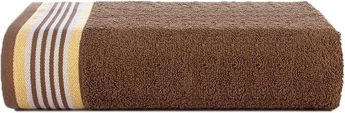 CASA COPENHAGEN He & She 2 Pieces Large Bath Sheet Set- Brown + Beige, 550 GSM, Designed in Denmark Made of Soft Egyptian Cotton for Bathroom, Kitchen & Shower