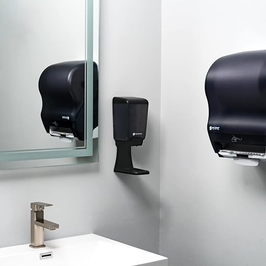 San Jamar Classic Soap Dispenser Drip Tray, Plastic, Wall Mounted, Black (Pack of 6)
