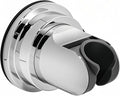 Handheld Shower Head Holder with Enhanced Suction Cup - Relocatable - 4 Angles Adjustable - 90° Downward - Bathroom Wall Mount Shower Wand Holder (Polished Chrome)