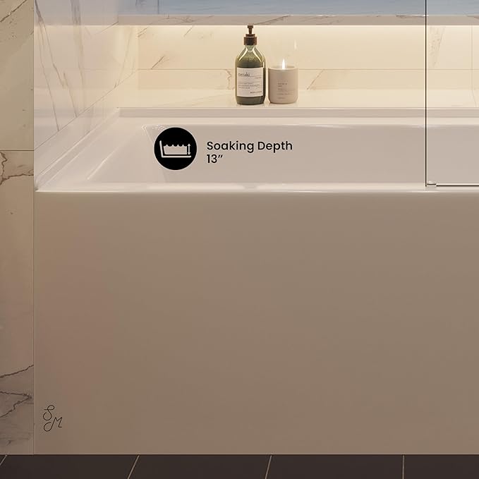 Voltaire 60" X 30" Right-Hand Drain Alcove Bathtub with Apron