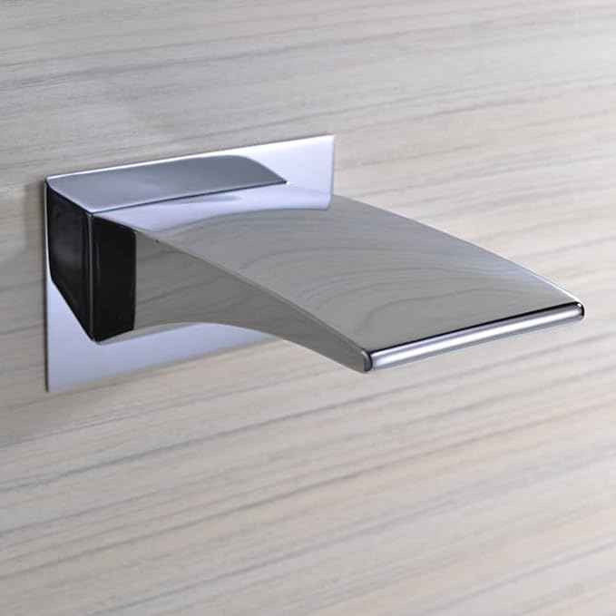 SUMERAIN Wall Mount Tub Faucets, Waterfall Tub Filler Spout with Hand Shower