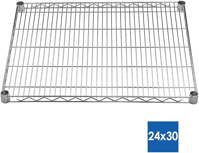 Shelving Inc. 24" d x 30" w x 96" h Chrome Wire Shelving with 5 Tier Shelves, Weight Capacity 500lbs Per Shelf