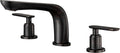SITGES Classic Bathtub Faucet,2-Handle Oil Rubbed Bronze Tub Filler,3-Hole Widespread Roman Tub Faucet,High Flow Deck Mount Bath Tub Faucet with Valve Included