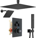 Shower System 12 Inches Rainfall Shower System Shower Head System for Bathroom 3 function shower system set Shower Faucet Rough-in Valve