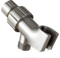 OFFO Shower Head Holder for Handheld Shower Head, Brushed Nickel Adjustable Shower Arm Mount for Connecting Shower Arm and Shower Hose, 1/2 in IPS Female Inlet and Male Outlet