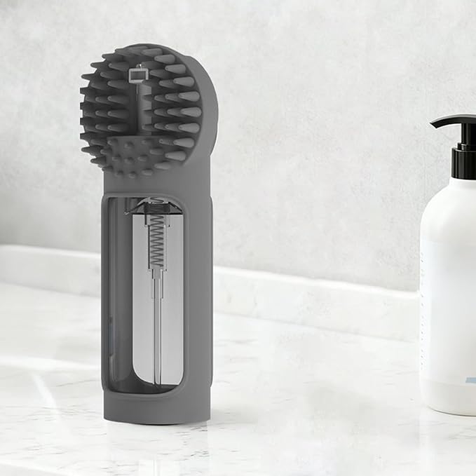 Dog Bath, Silicone Pet Scrubber, Soft Massage Brush, Shampoo Dispenser Tool, Pet Grooming Brushes, Soothing Bath Brush, Non-Slip Shower Brushes for Puppy Dachshund Groomer