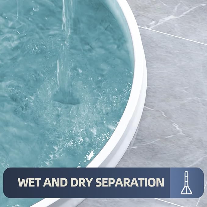(Upgraded)3” High Shower Threshold Water Dam 67 Inch Collapsible Shower Barrier Water Stopper Shower Water Guard Dry and Wet Separation for Bathroom Kitchen and More(5.6ft)