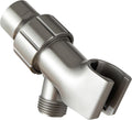 OFFO Shower Head Holder with Solid Metal Ball for Handheld Shower Head, Brushed Nickel Adjustable Shower Arm Mount for Connecting Shower Arm and Shower Hose, 1/2 in IPS Female Inlet and Male Outlet