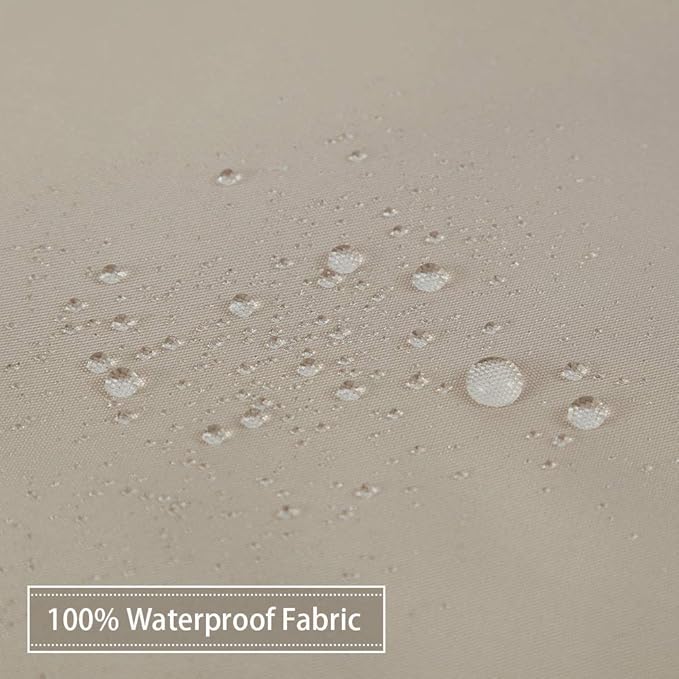 CAROMIO Hotel Quality 100% Waterproof Fabric Shower Curtain or Liner with Magnets for Bathroom, Tan, 72 x 78 inches