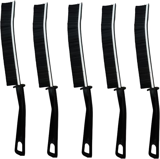 5PCS Crevice Cleaning Brush,Gap Cleaning Brush, Slim Flat Curved Brush for Narrow Gaps,Deep Crevices and Small Spaces,Hard Bristle Brush,Easy to Clean, No Residue, Kitchen & Bathroom Cleaning
