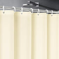 UFRIDAY Stall Shower Curtain Liner Long 48 x 78 inch, Beige Shower Liner with 3 Large Magnets, Narrow Cloth Bathroom Curtain Extra Long for Single Stall