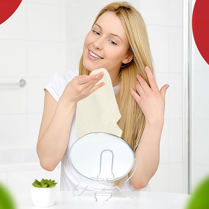 RIVERSIDE 12 Pack Premium 100% Cotton Face Washcloths, 550 GSM, 12 x 12 Inches, Soft, Absorbent Towels for Body & Shower, Bathroom Wash Clothes, Durable Face Towels Set for Spa, Gym, Cannoli Cream