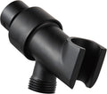 OFFO Shower Head Holder All Metal for Handheld Shower Head, Adjustable Shower Arm Mount with Solid Brass Pivot Ball, 1/2 in IPS Female Inlet and Male Outlet, Matte Black