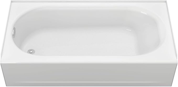 American Standard 2390202ICH.020 Princeton 60 in. x 30 in. Americast Apron-Front Bathtub with Left Hand Drain and Built-In Overflow, White