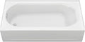 American Standard 2390202ICH.020 Princeton 60 in. x 30 in. Americast Apron-Front Bathtub with Left Hand Drain and Built-In Overflow, White
